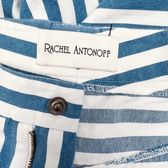 Rachel Antonoff Blue and White Striped Midi Skirt - Picture 10 of 10